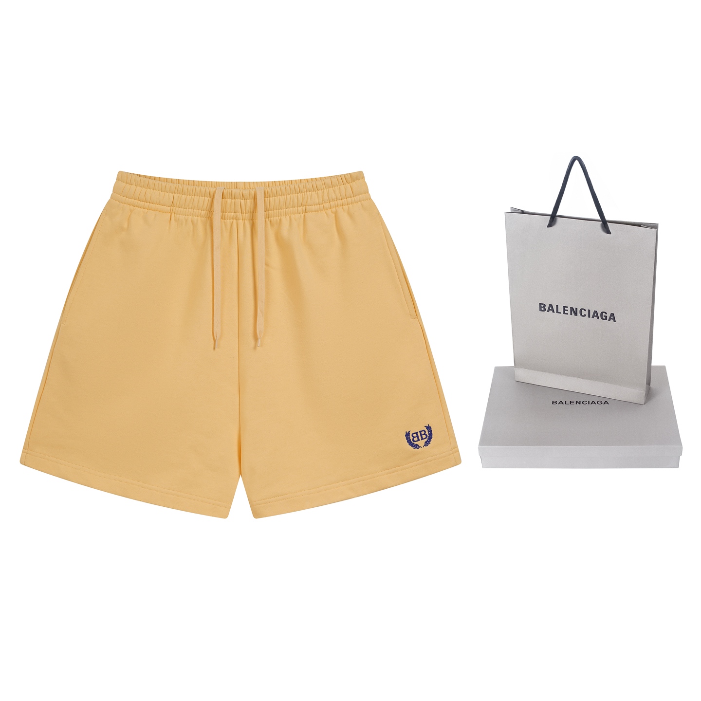 NO:432000,Real photos [Top version. Official website quality] BALENCI*GA/Paris. 2025 new model. The wheat ears LOGO embroidered washing water and worn shorts. The brick cabinet is synchronized. The authentic product is developed as soon as possible, and the comparison of the prints!  The fabric is made of Paris ZP fixed wool cotton wool sweater, with a gram weight of 460 grams, and the cloth surface is clean. The cloth pattern is clear and the feel is soft and comfortable. The embroidery is embroidered by imported Tajima embroidery machine. The letters are clear and the effect is three-dimensional. The style is loose. The same style for men and women. Code BL257007. Color wash black, yellow. Size XS S M L,,balenciaga,hoodie,sweatshirts, shorts,alexander wang.19860909实拍图【顶级版本.官网品质】BALENCI*GA/巴黎.2025新款 .前面麦穗LOGO刺绣洗水做旧磨烂短裤.砖柜同步.第一时间正品研制,欢印对比！面料采用巴黎ZP定织定染全棉毛圈大卫衣,克重460克,布面干净.布纹清晰,手感柔软舒适,绣花釆用进口田岛绣花机刺绣.字母清晰,效果立体.版型釆用宽松版型. 男女同款 编码BL257007 颜色洗水黑,黄色 尺码XS S M L,,balenciaga,hoodie,sweatshirts,shorts,alexander wang,Men's clothing