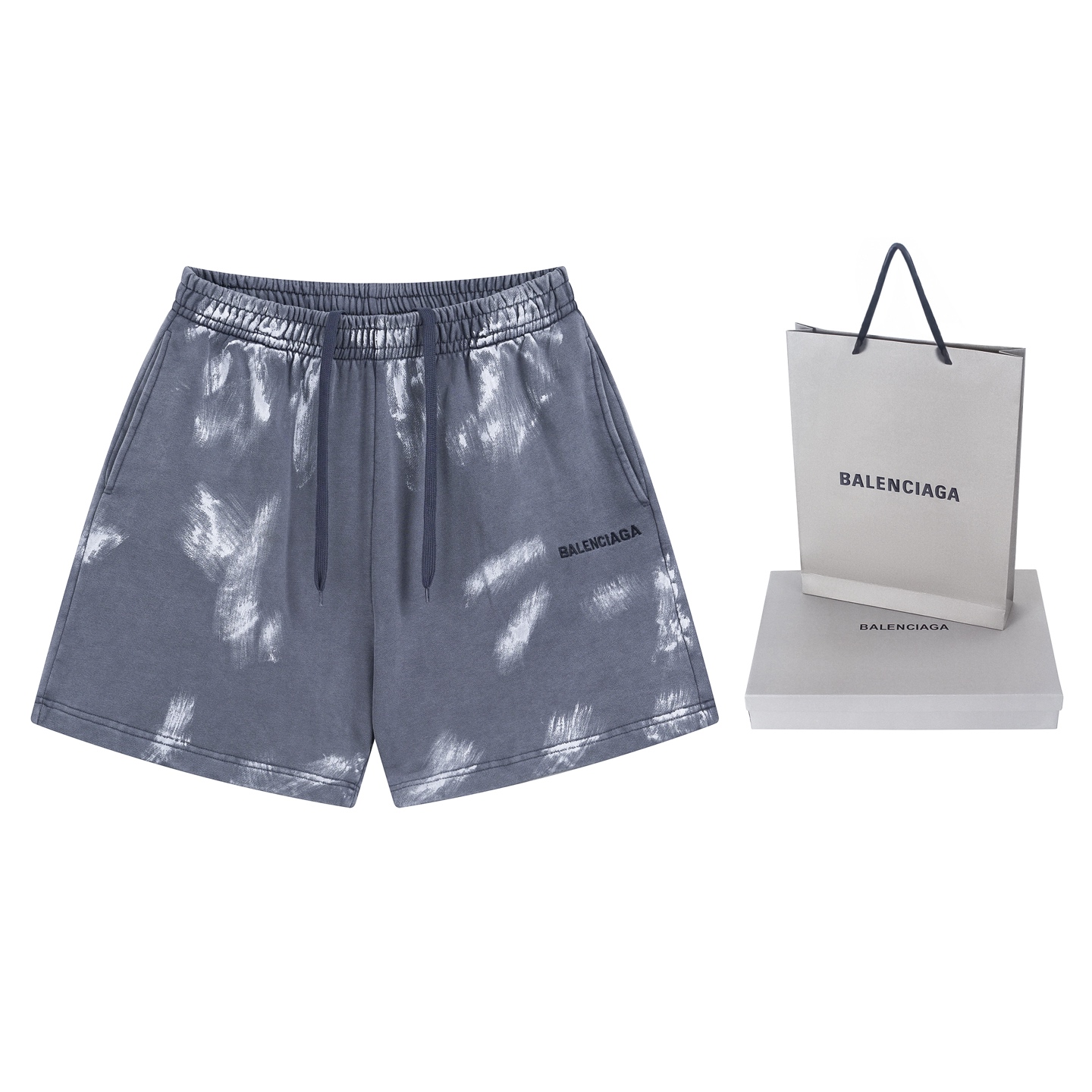 NO:431968,Real photos [Top version. Official website quality] BALENCI*GA/Paris. 2025 new model. Front letters LOGO embroidered with wash water and worn hand-painted graffiti shorts. Brick cabinet synchronized. The first time to develop genuine products, overweight craftsmanship!  Happy Print Comparison!  The fabric is made of Paris ZP fixed wool cotton wool sweater, weighing 460 grams, and the cloth surface is clean. The cloth pattern is clear and the feel is soft and comfortable. The embroidery is embroidered by imported Tajima embroidery machine, with clear letters and three-dimensional effect. The style is loose. The same style for men and women. Code BL257006 Color wash grey Size XS S M L,,balenciaga,hoodie,sweatshirts, shorts,alexander wang19860909实拍图【顶级版本.官网品质】BALENCI*GA/巴黎.2025新款 .前面字母LOGO刺绣洗水做旧磨烂手绘涂鸦短裤.砖柜同步.第一时间正品研制,超重工艺！欢印对比！面料采用巴黎ZP定织定染全棉毛圈大卫衣,克重460克,布面干净.布纹清晰,手感柔软舒适,绣花釆用进口田岛绣花机刺绣,字母清晰,效果立体.版型釆用宽松版型. 男女同款 编码BL257006 颜色洗水灰 尺码XS S M L,,balenciaga,hoodie,sweatshirts,shorts,alexander wang,Men's clothing