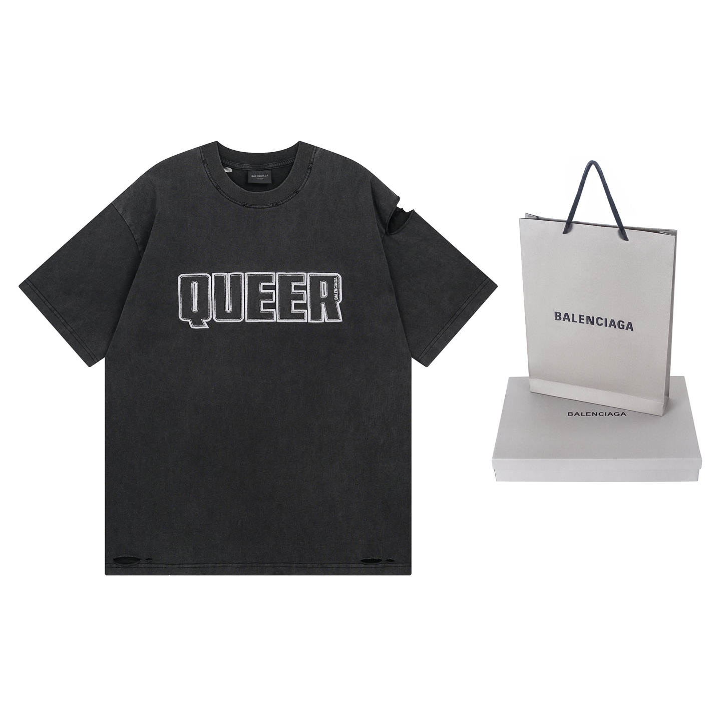 High-quality Women’s Clothes with Balenciaga Packaging: Paris-Woven Fabric, Embroidered Logo. - 图片 1