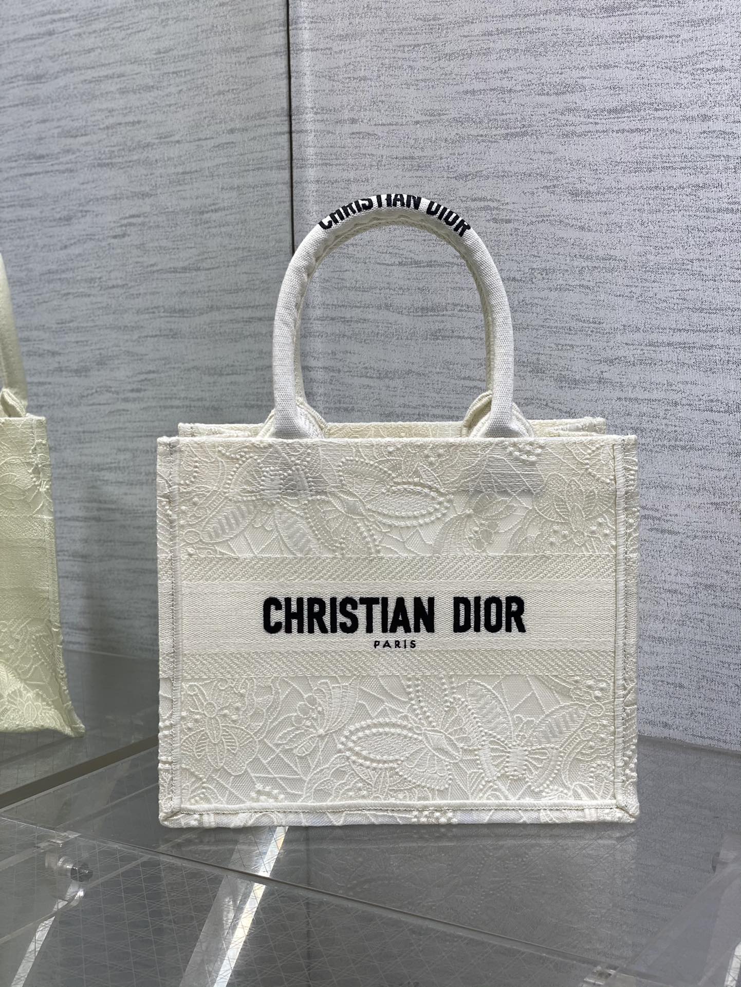DIOR Book Tote Small Embroidered Handbag