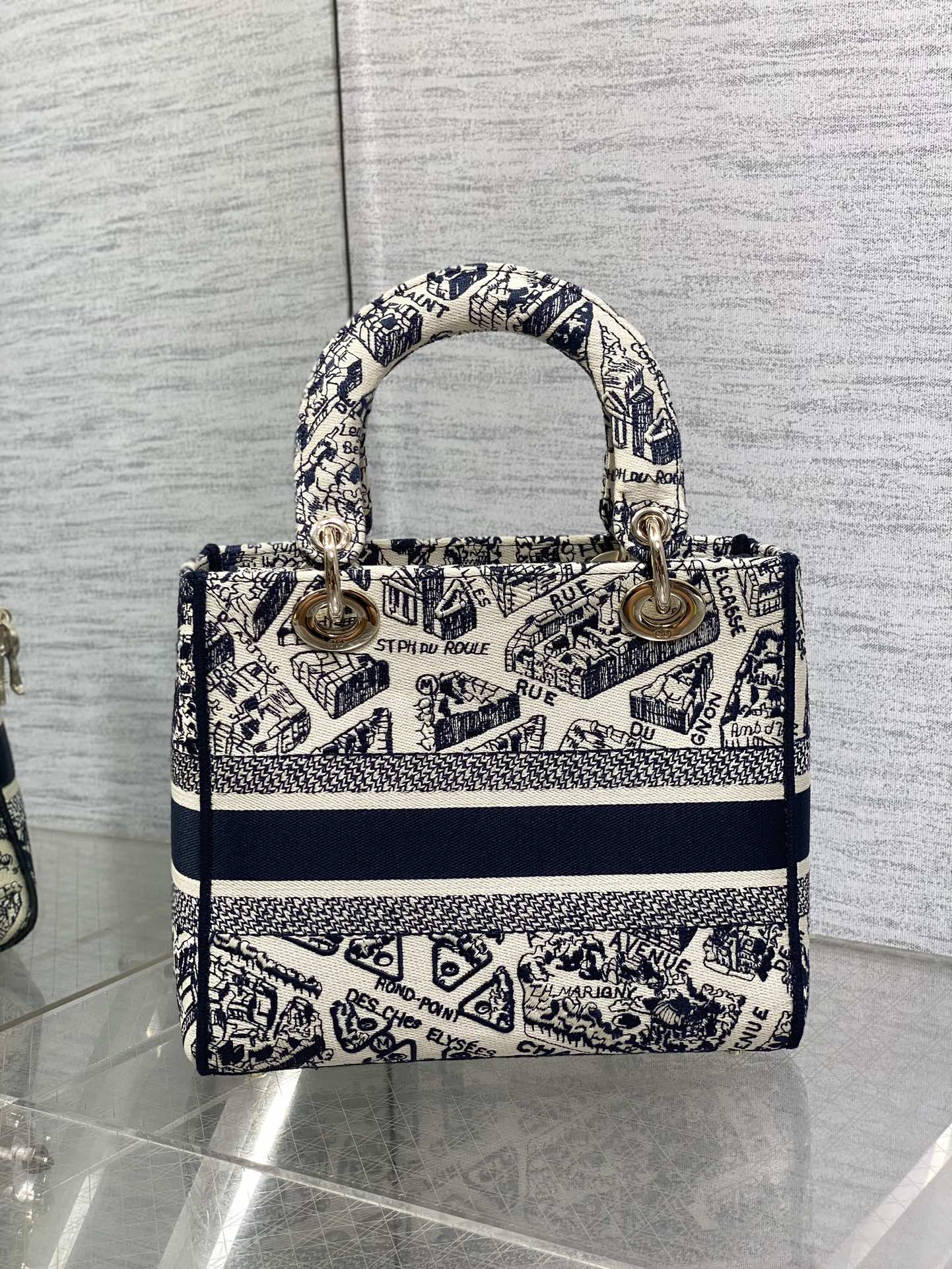现货️Lady刺绣奶白巴黎地图系列️精美的刺绣经典的设计让整个包非常亮眼大容量的设计凹造型神器时尚精必入