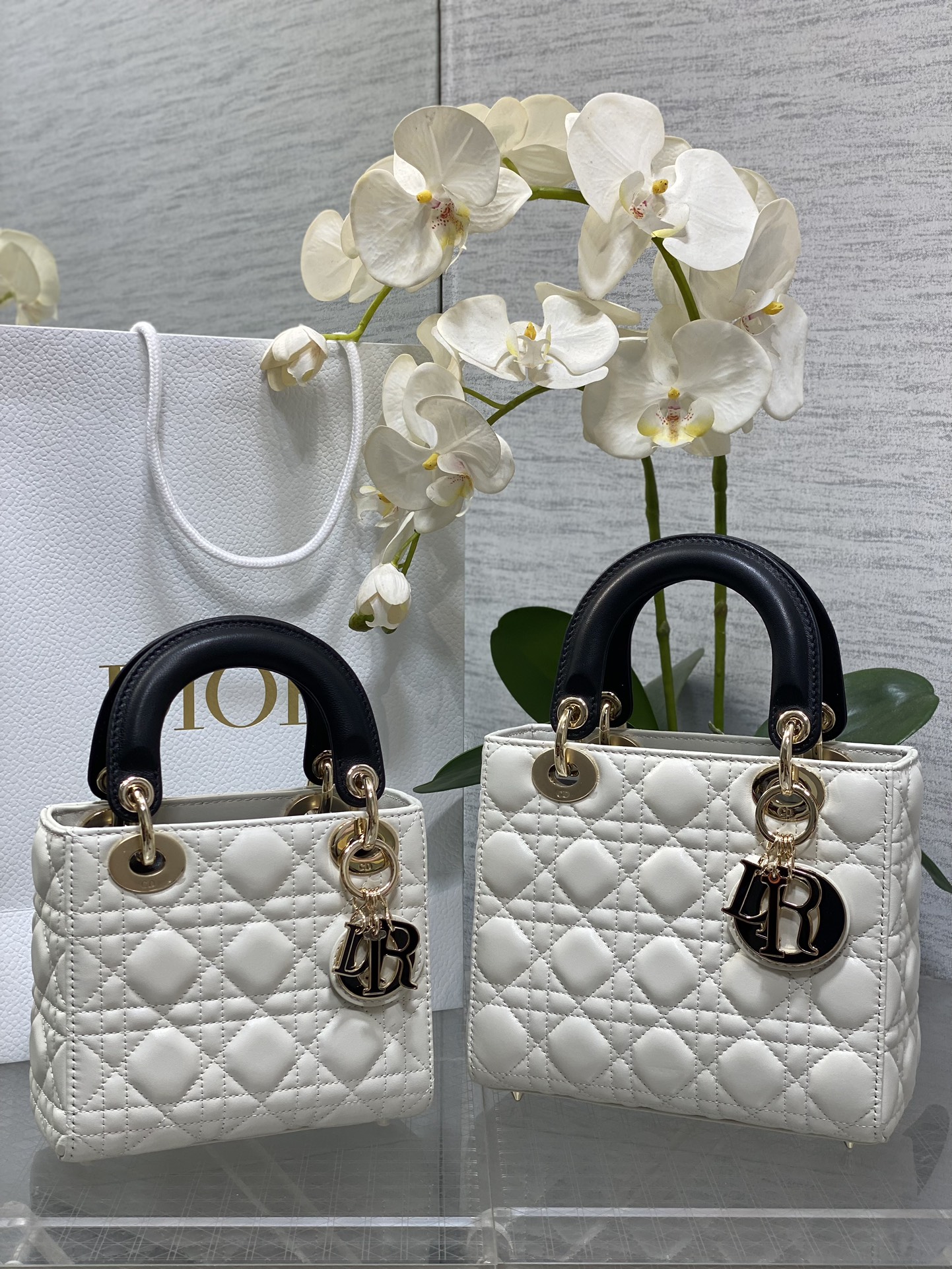 Dior Lady latest color of color matching enamel buckle