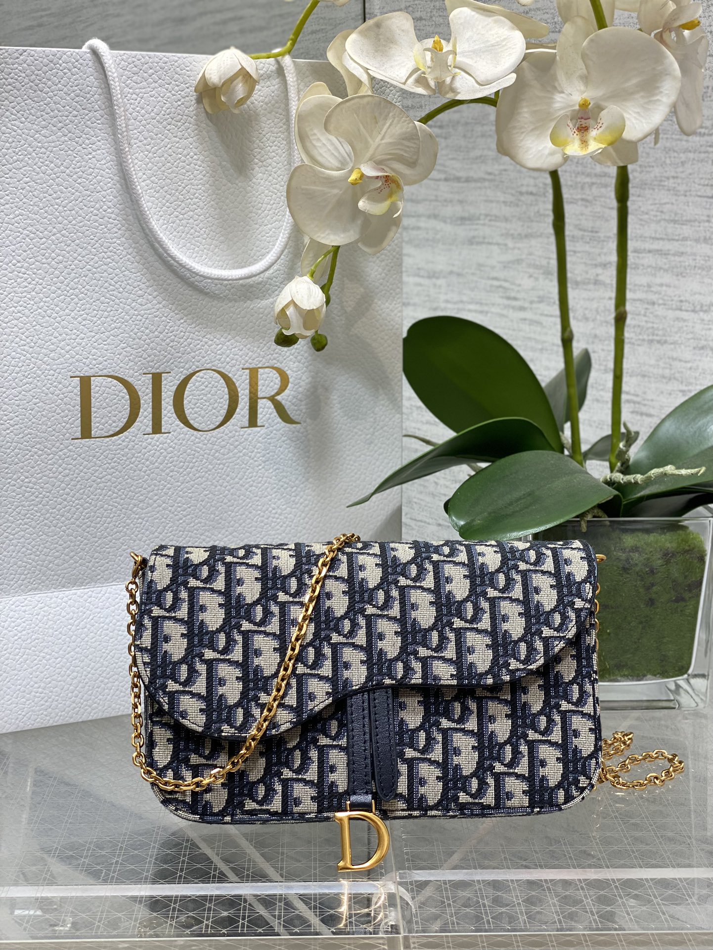 𝐖𝐨𝐜 bolso de mano con cadena tipo sillín