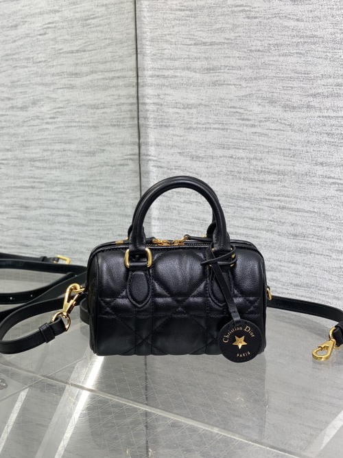Dior Micro Boston Bag Black Cannage Lambskin, Crossbody and Hand Carry 1 Dior Micro Boston Bag Black Cannage Lambskin, Crossbody and Hand Carry