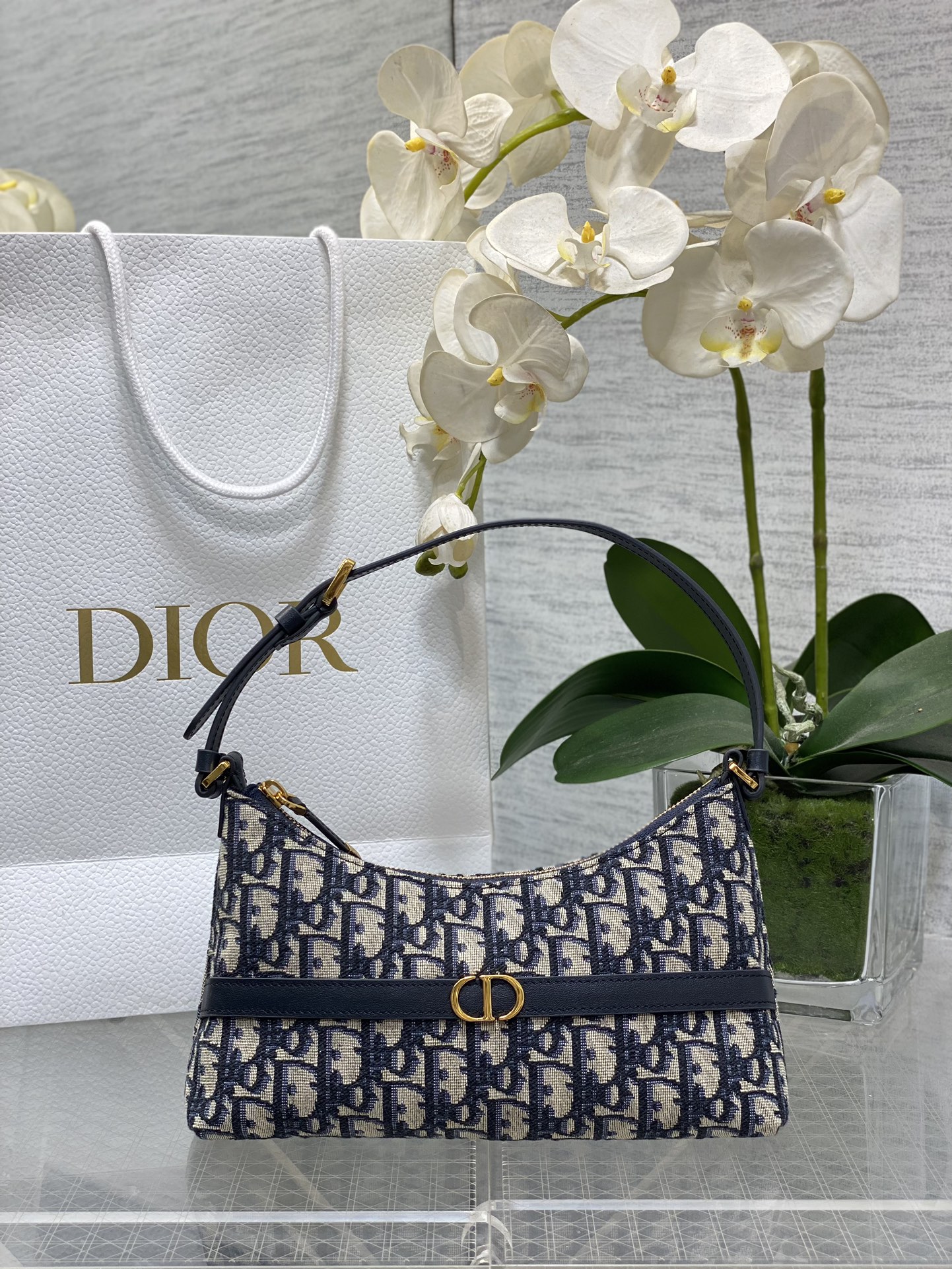 𝐌𝐢𝐬𝐬 Bolsa de bola de masa tela azul original de fábrica.