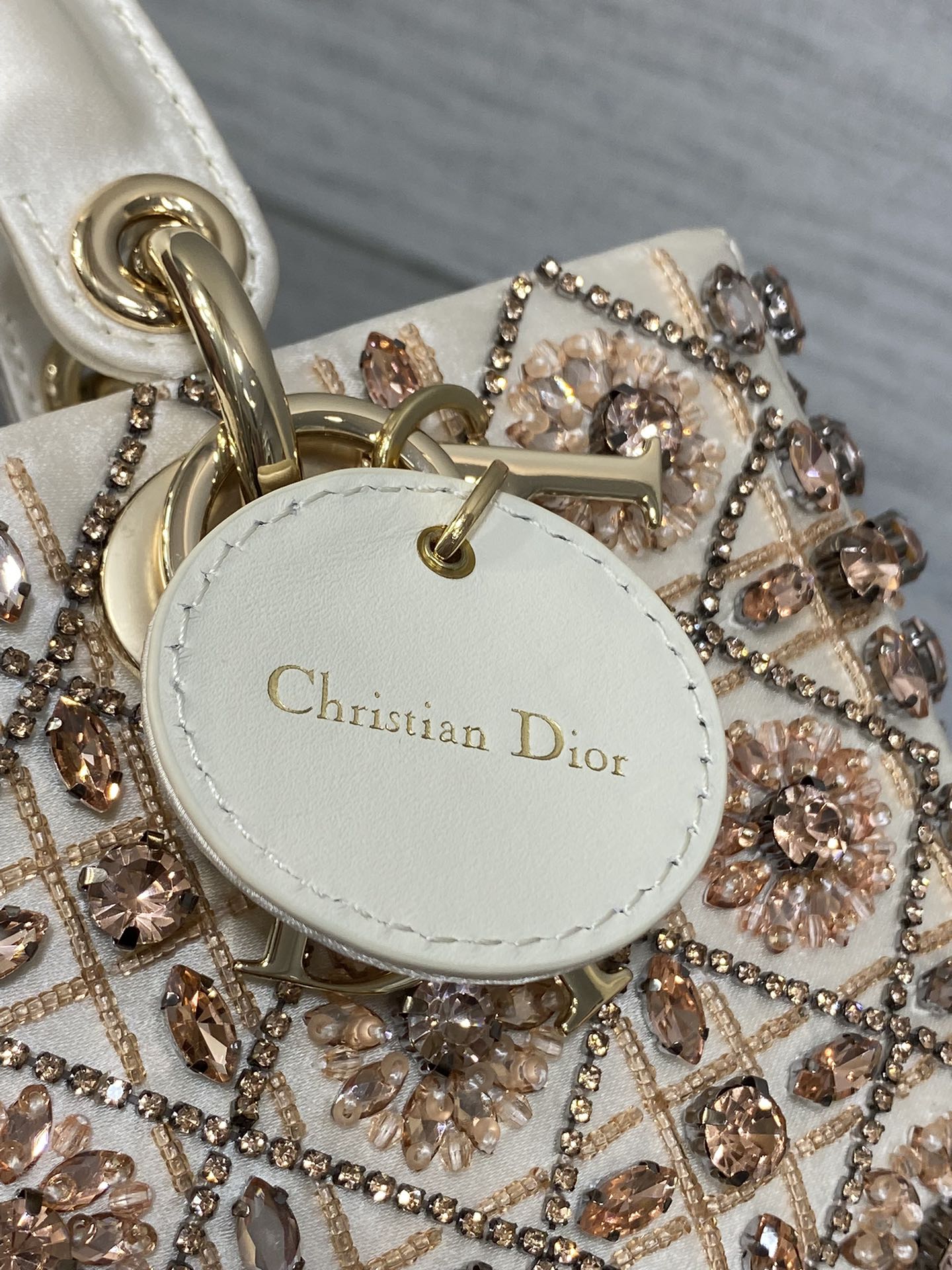 dior multicolor beaded lady d joy bag