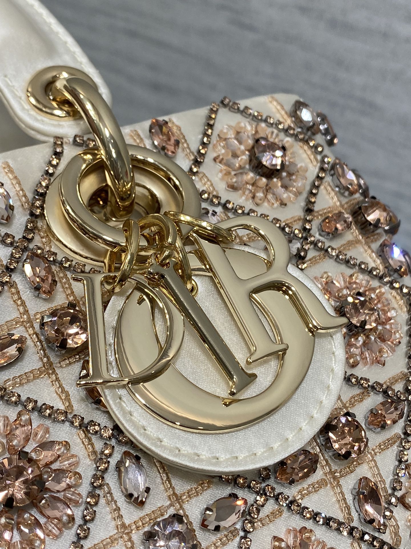 dior multicolor beaded lady d joy bag