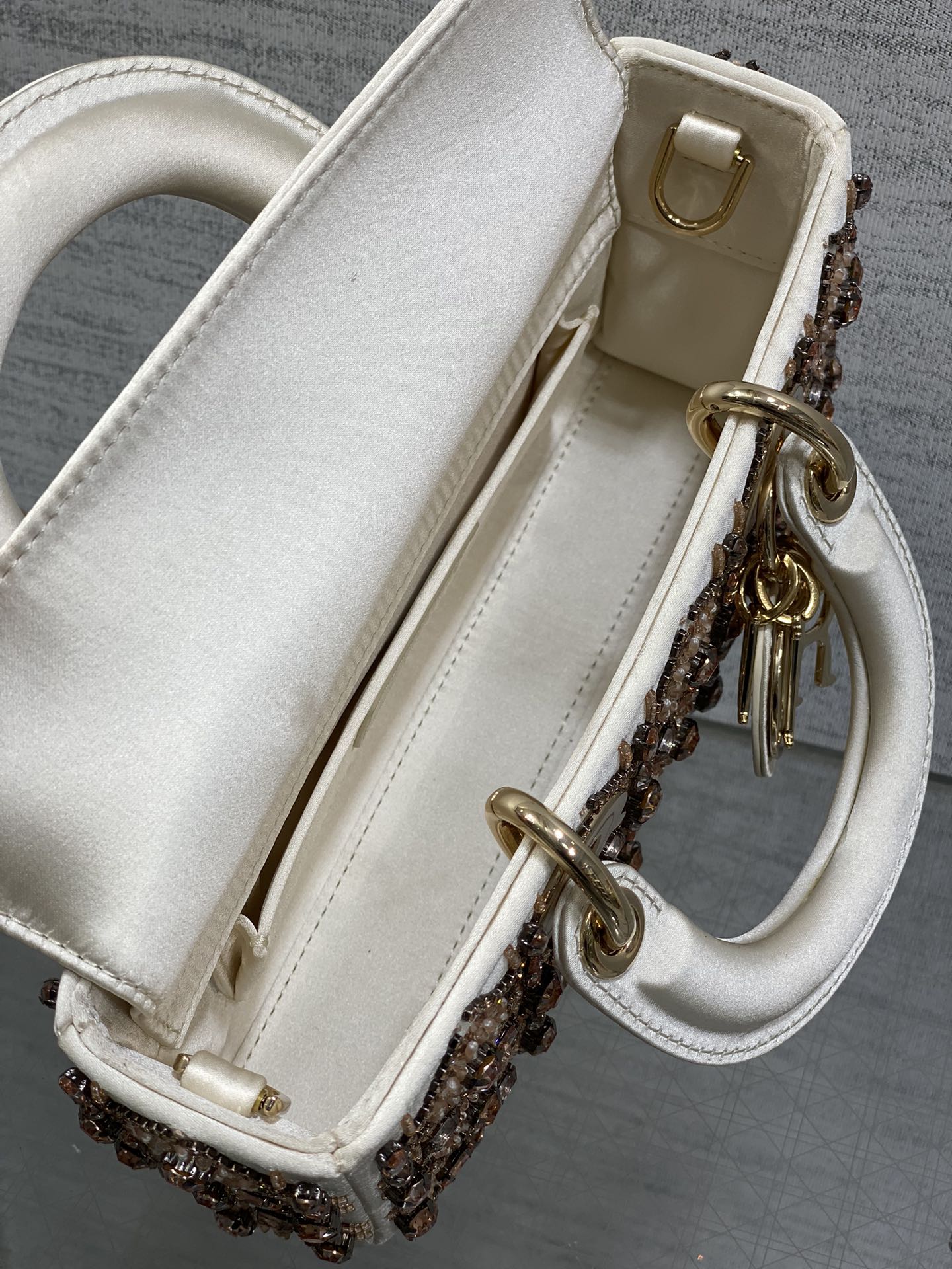 dior multicolor beaded lady d joy bag