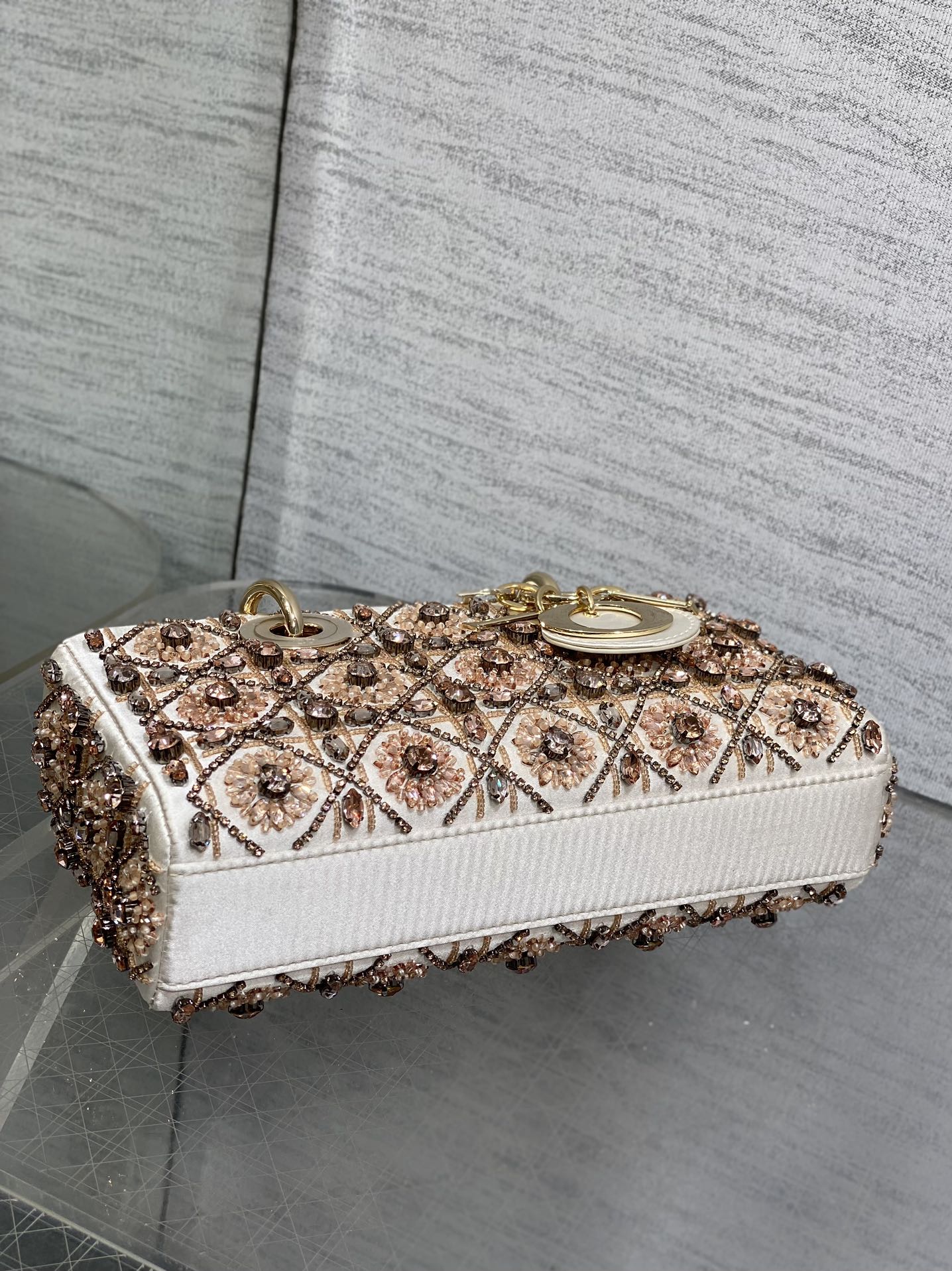 dior multicolor beaded lady d joy bag