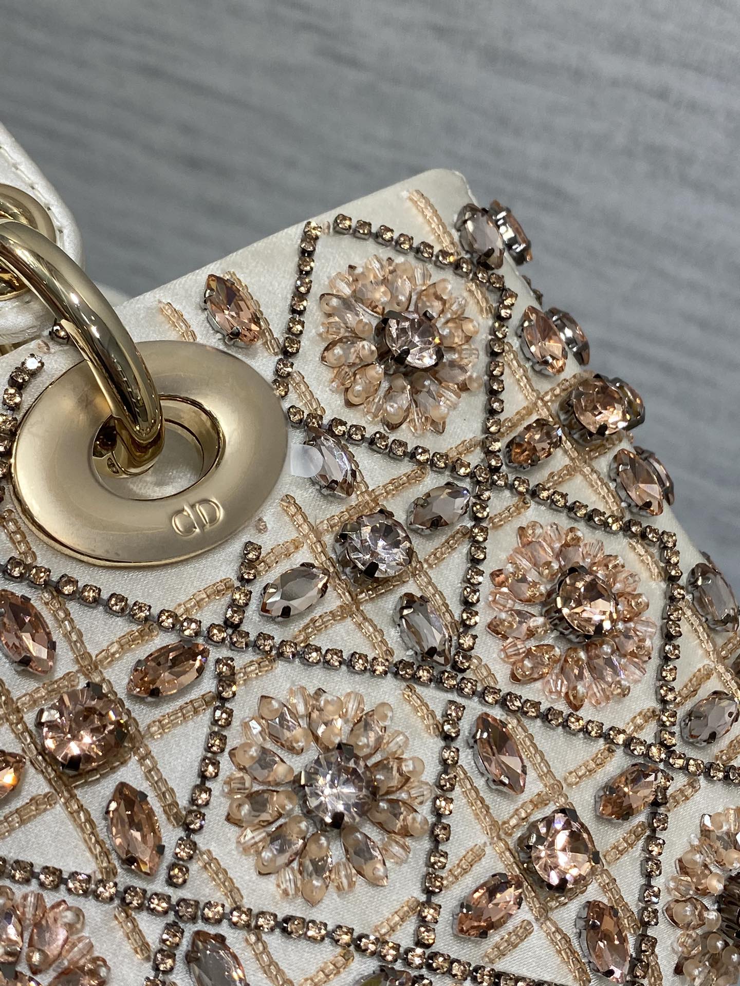 dior multicolor beaded lady d joy bag