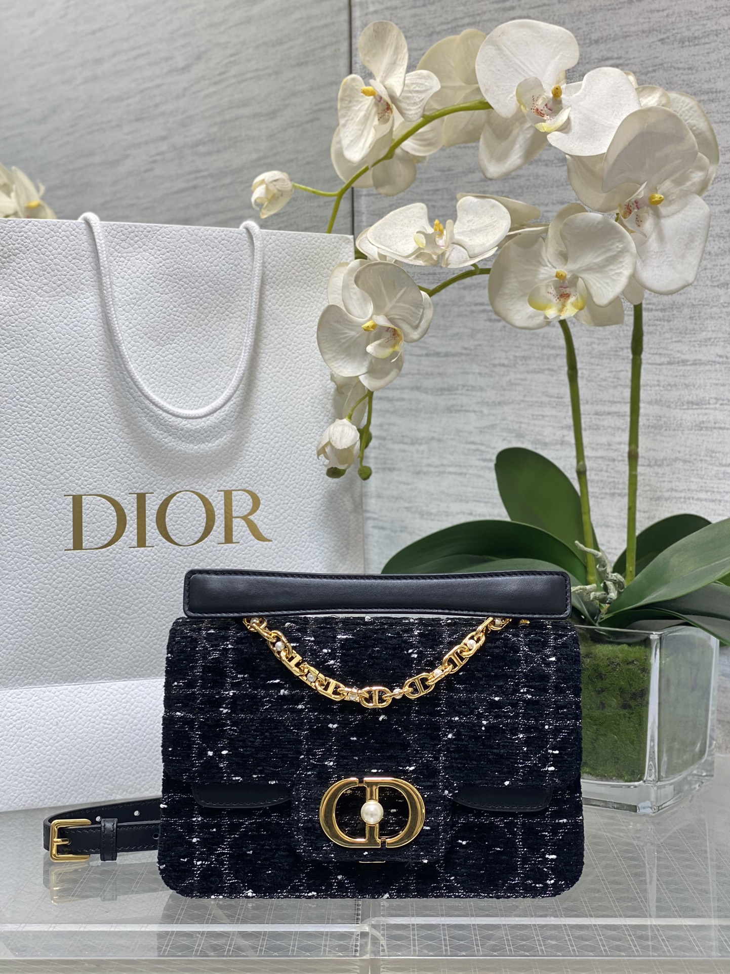 𝐉𝐨𝐥𝐢𝐞 - Bolso de cadena con perlas de copos de nieve