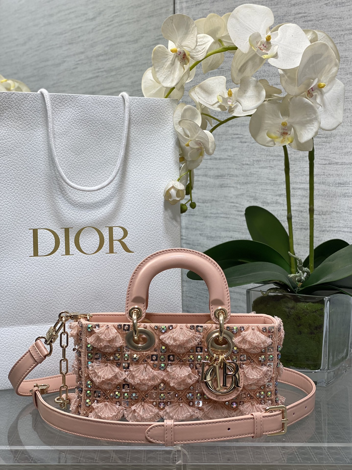 𝐋𝐚𝐝𝐲Cuentas horizontales de encaje rosa de edición limitada