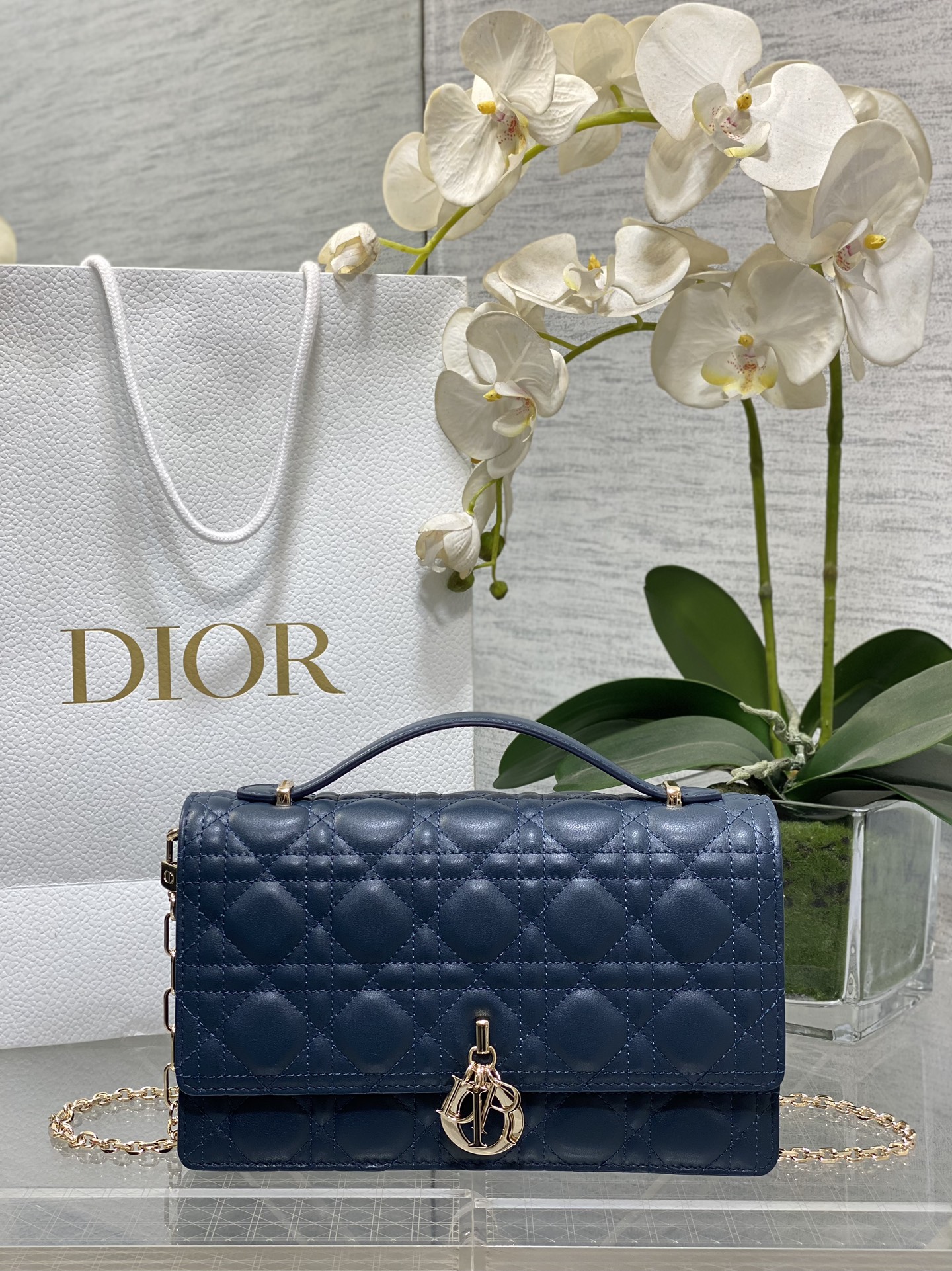 𝐃𝟏𝐨𝐫 𝐌𝐢𝐬𝐬 último tamaño grande azul oscuro