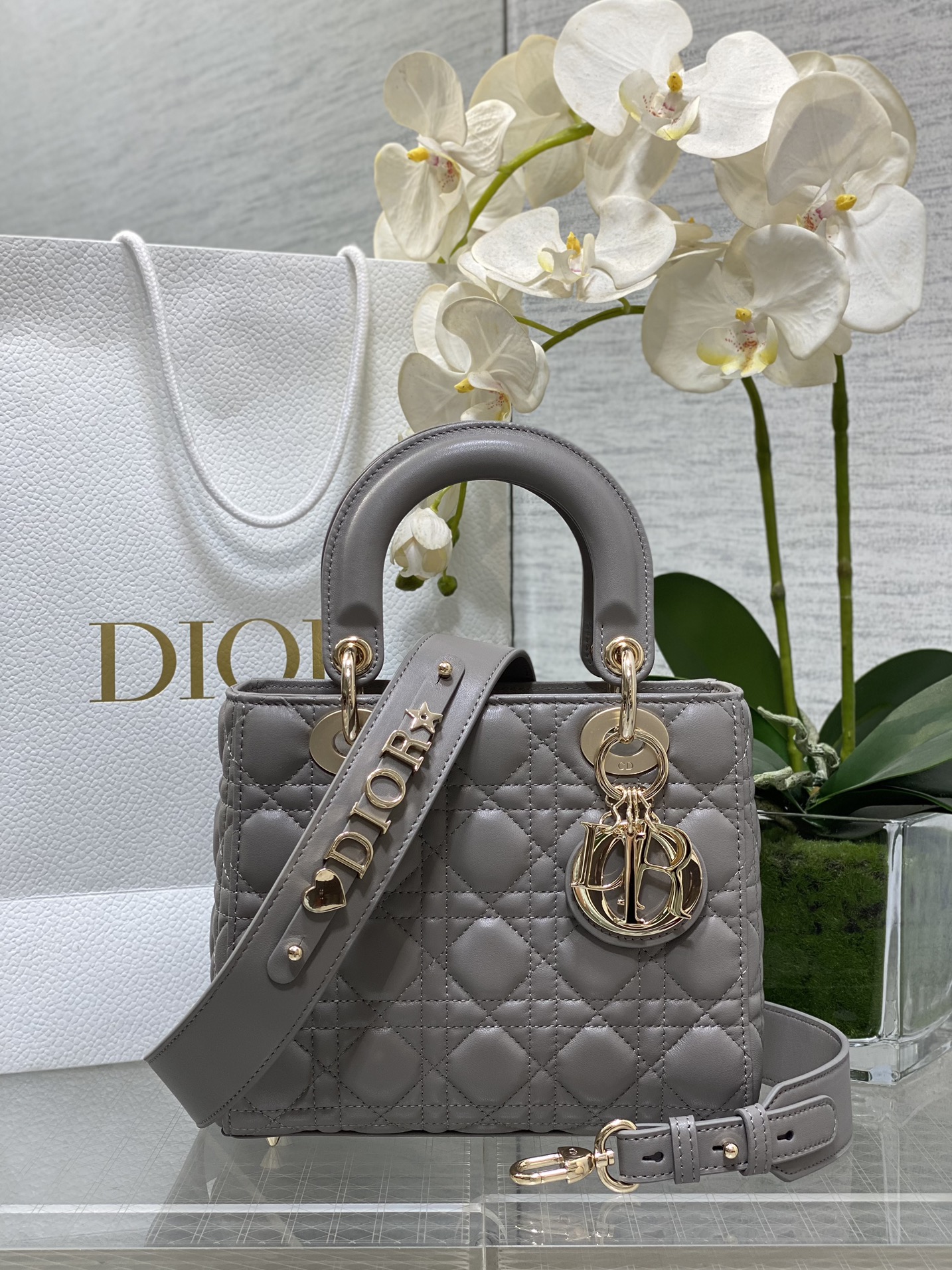 𝐋𝐚𝐝𝐲Elefante de piel de oveja de cuatro cuadros gris