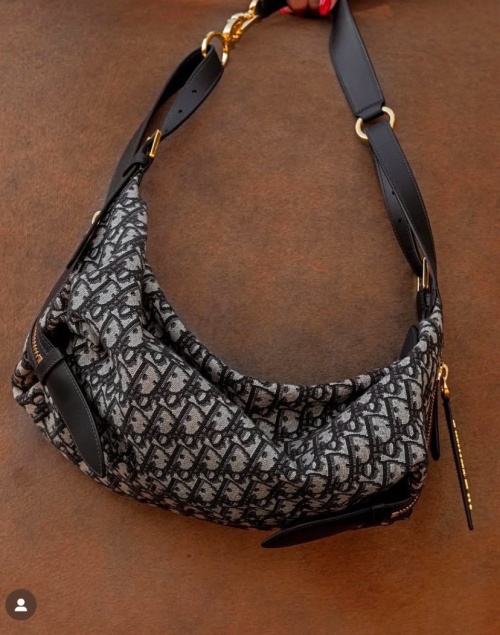 Dior Oblique Jacquard Shoulder Bag with Leather Trim - Chic & Functional 1 Dior Oblique Jacquard Shoulder Bag with Leather Trim - Chic & Functional
