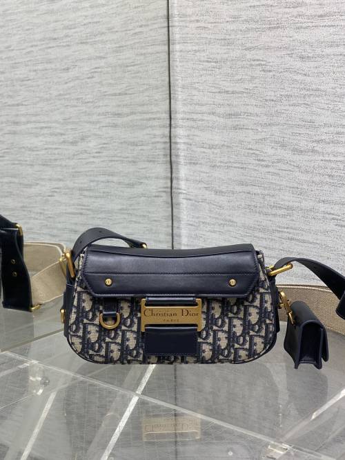 Christian Dior Oblique Embroidery Woven Shoulder Bag with Airpod Case 1 Christian Dior Oblique Embroidery Woven Shoulder Bag with Airpod Case