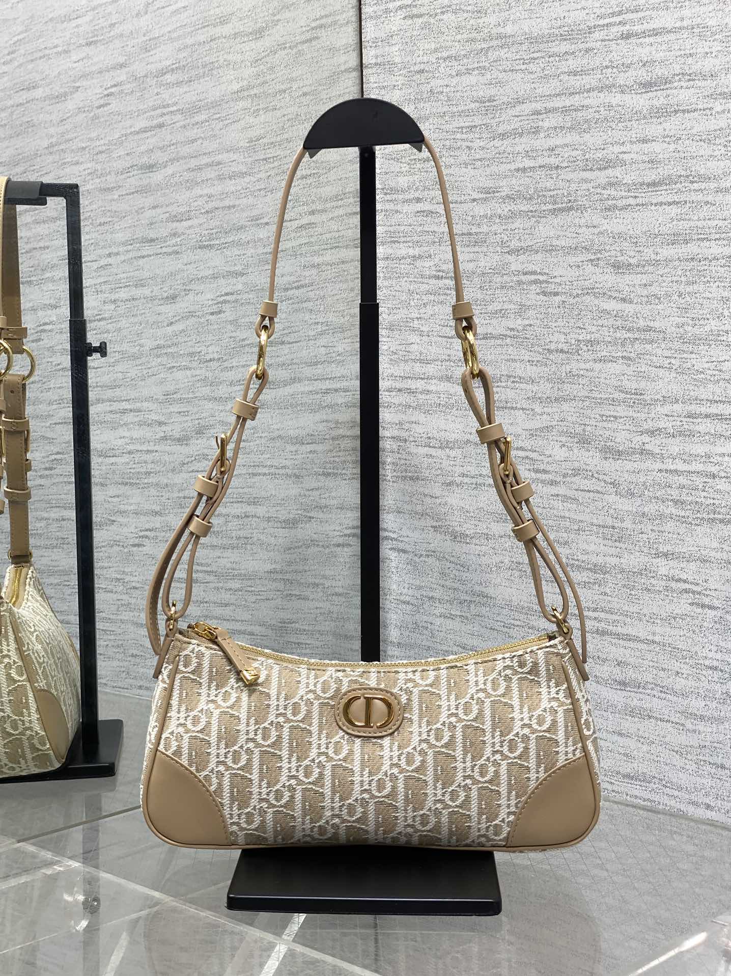 Mini sac Cigale broderie en raphia tissu à carreaux cuir de veau