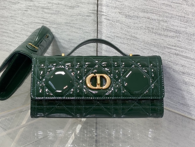 Dior Miss Caro Top Handle Emerald Green Handbag with CD Clasp, 24*12*4cm 1 Dior Miss Caro Top Handle Emerald Green Handbag with CD Clasp, 24*12*4cm