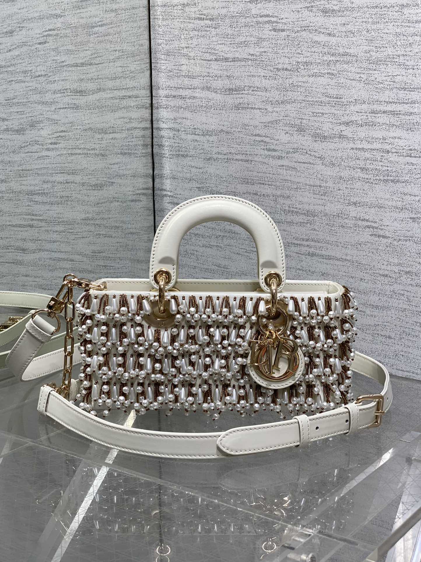 Lady Dior bag, beads, handmade bag, crossbody, hand carry