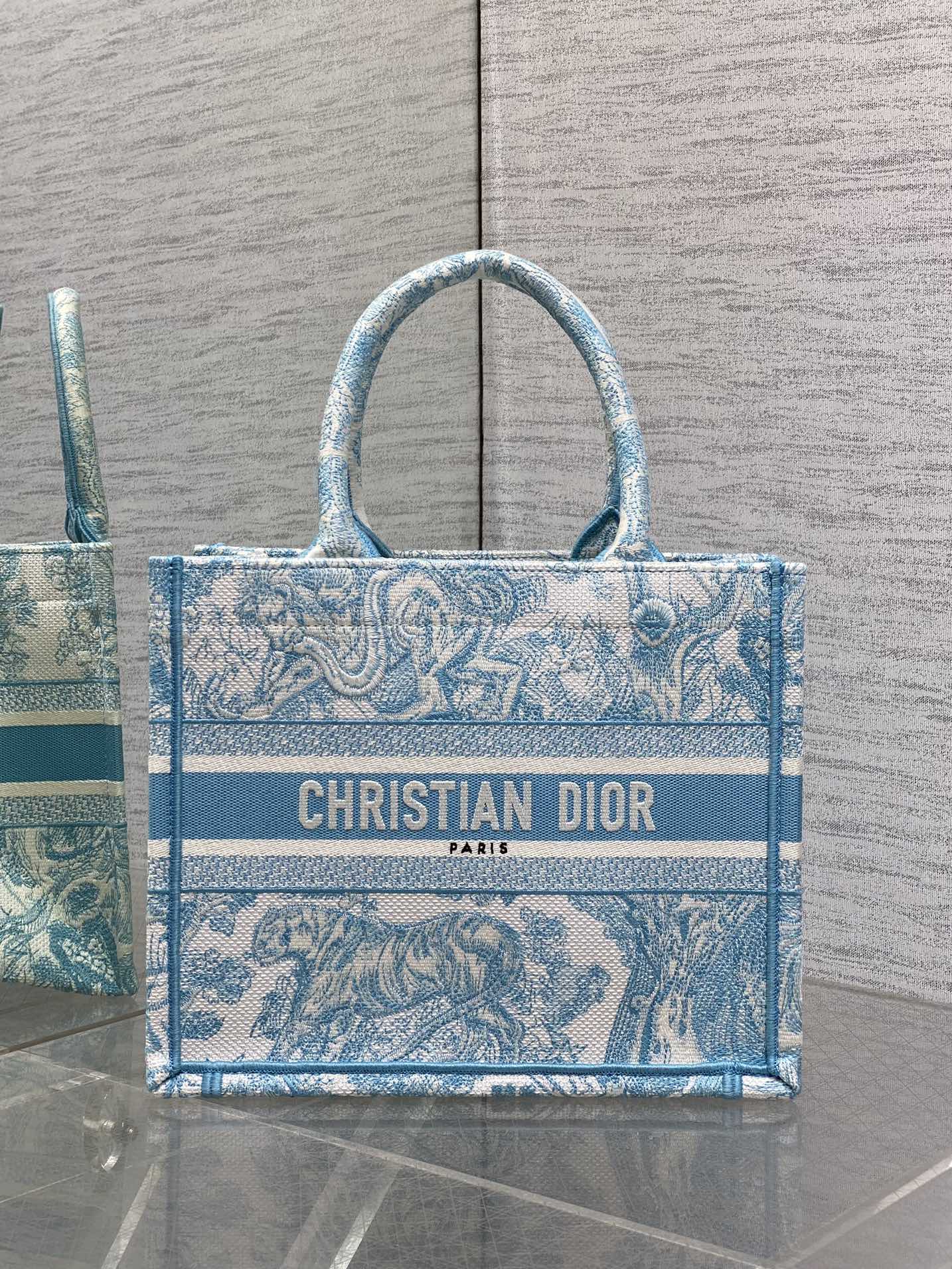 Dior Book Tote маленькая вышитая сумка