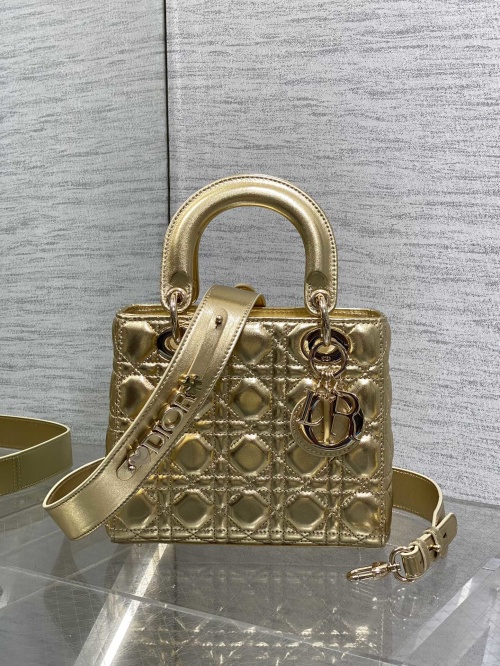 Dior Lady D-Lite My ABCDior Bag Gold-Tone with Adjustable Shoulder Strap 1 Dior Lady D-Lite My ABCDior Bag Gold-Tone with Adjustable Shoulder Strap