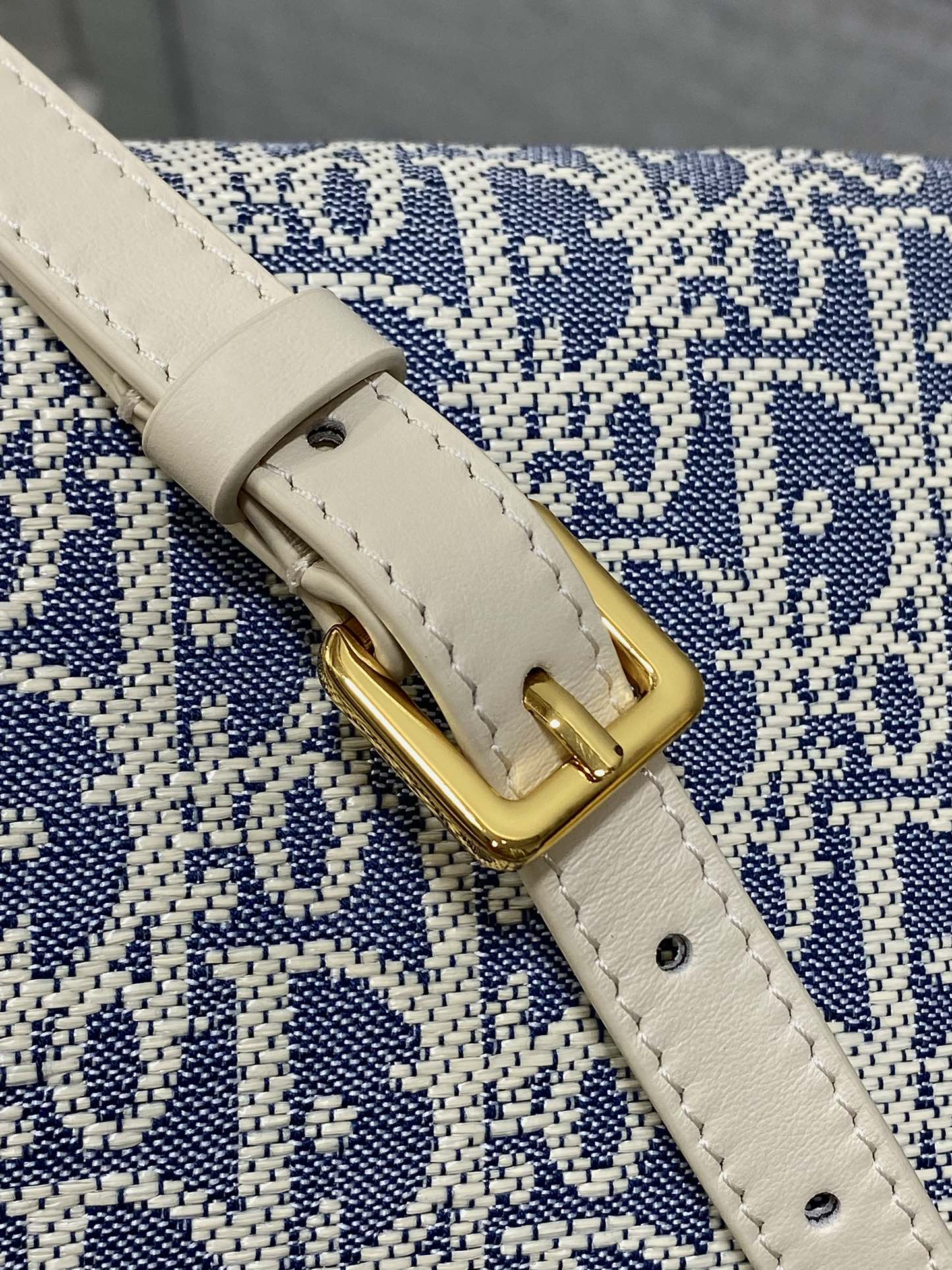 饭盒包现货‼️Hobo star酒椰草系列，太有夏天的感觉啦，天蓝的面料搭配奶白色小牛皮，浅色系显得清新