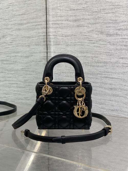 Dior Lady Micro Bag Black Lambskin, Iconic Letter Hardware, Chic and Versatile 1 Dior Lady Micro Bag Black Lambskin, Iconic Letter Hardware, Chic and Versatile