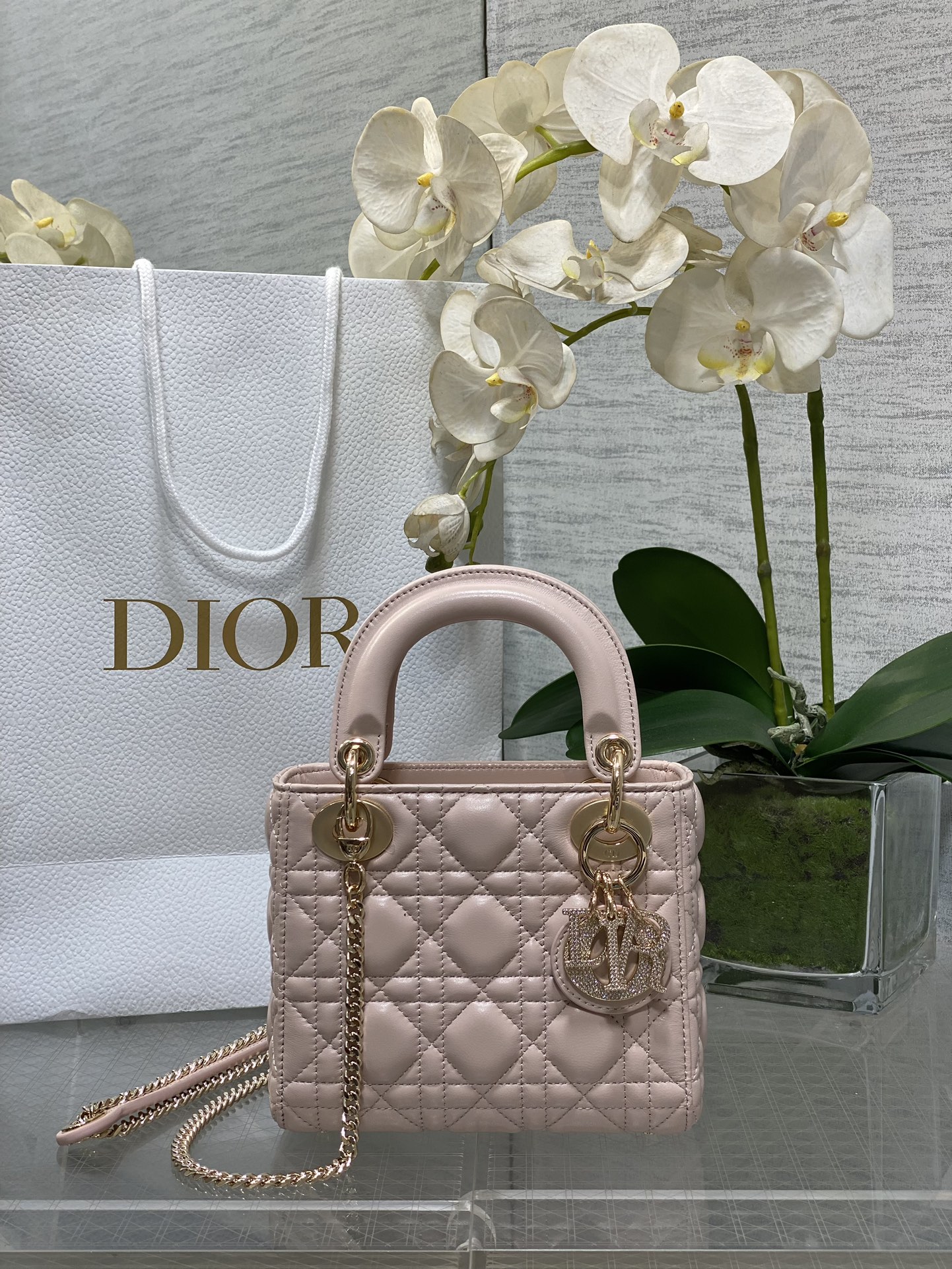 𝐋𝐚𝐝𝐲La última hebilla de diamantes con tres compartimentos.