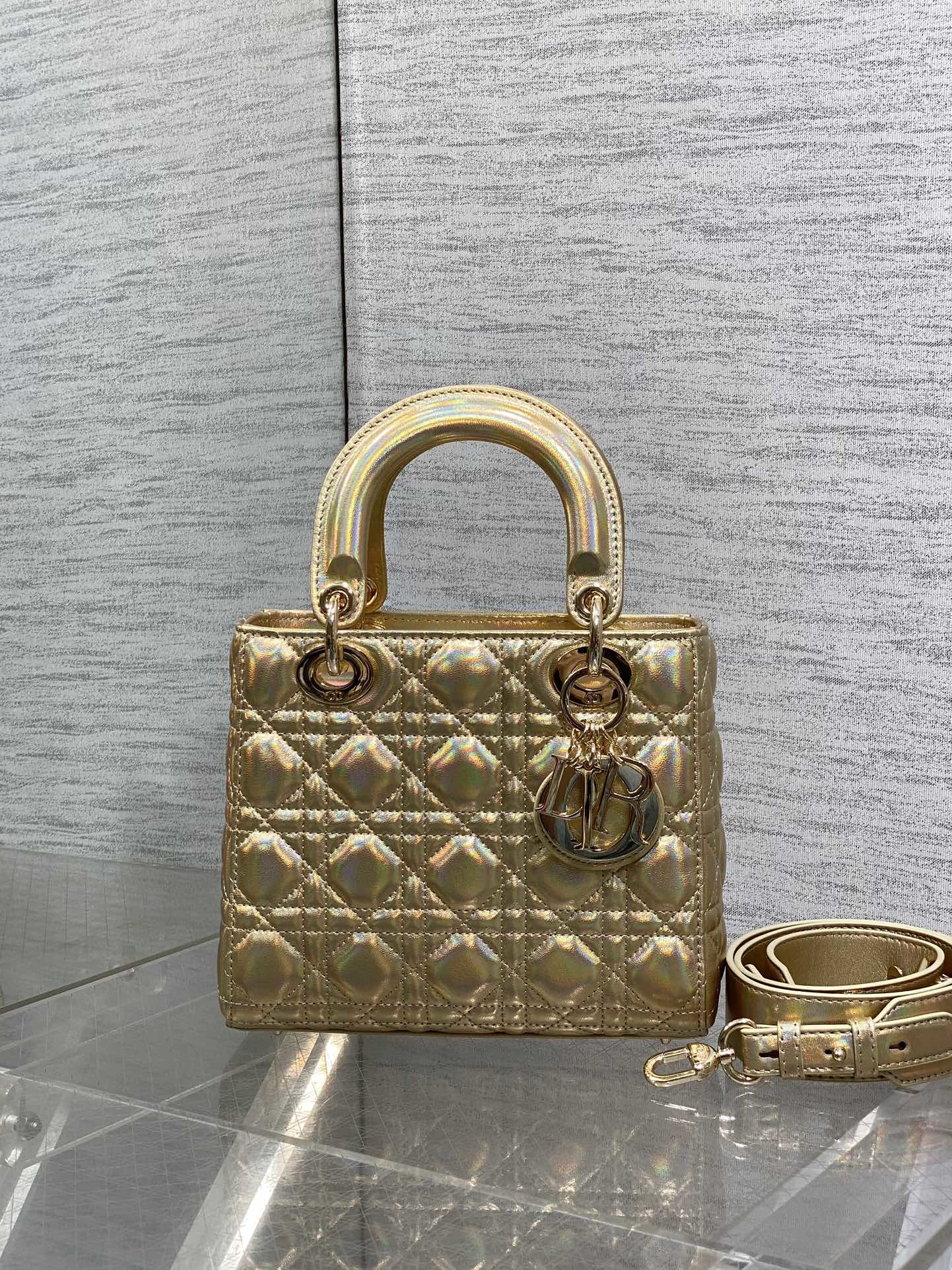 现货‼️Lady戴妃四格系列,经典的包形,甜美又不失优雅,春夏最新颜色,小清新风格🆕,搭配最新的字母肩带