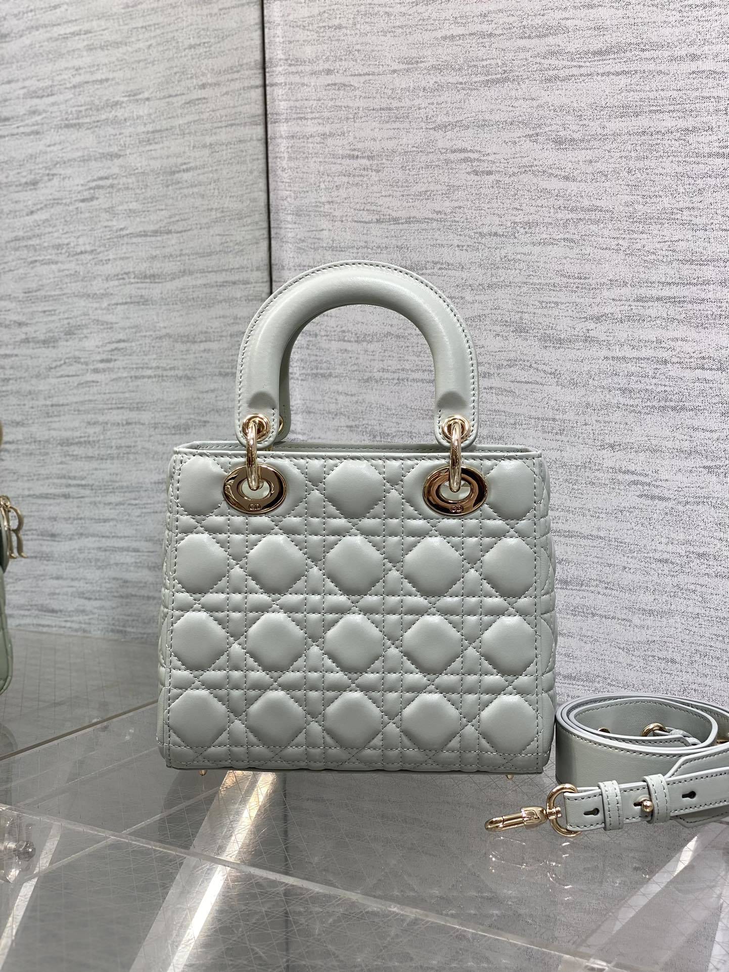 现货‼️Lady戴妃四格系列,经典的包形,甜美又不失优雅,春夏最新颜色,小清新风格🆕,搭配最新的字母肩带