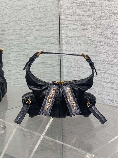 Christian Dior Grand Tour Black Leather Shoulder Bag with Adjustable Strap 1 Christian Dior Grand Tour Black Leather Shoulder Bag with Adjustable Strap