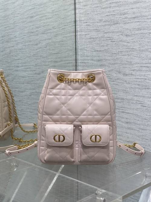 Dior Caro Multicarry Backpack Large, Lambskin Leather, Light Pink 1 Dior Caro Multicarry Backpack Large, Lambskin Leather, Light Pink