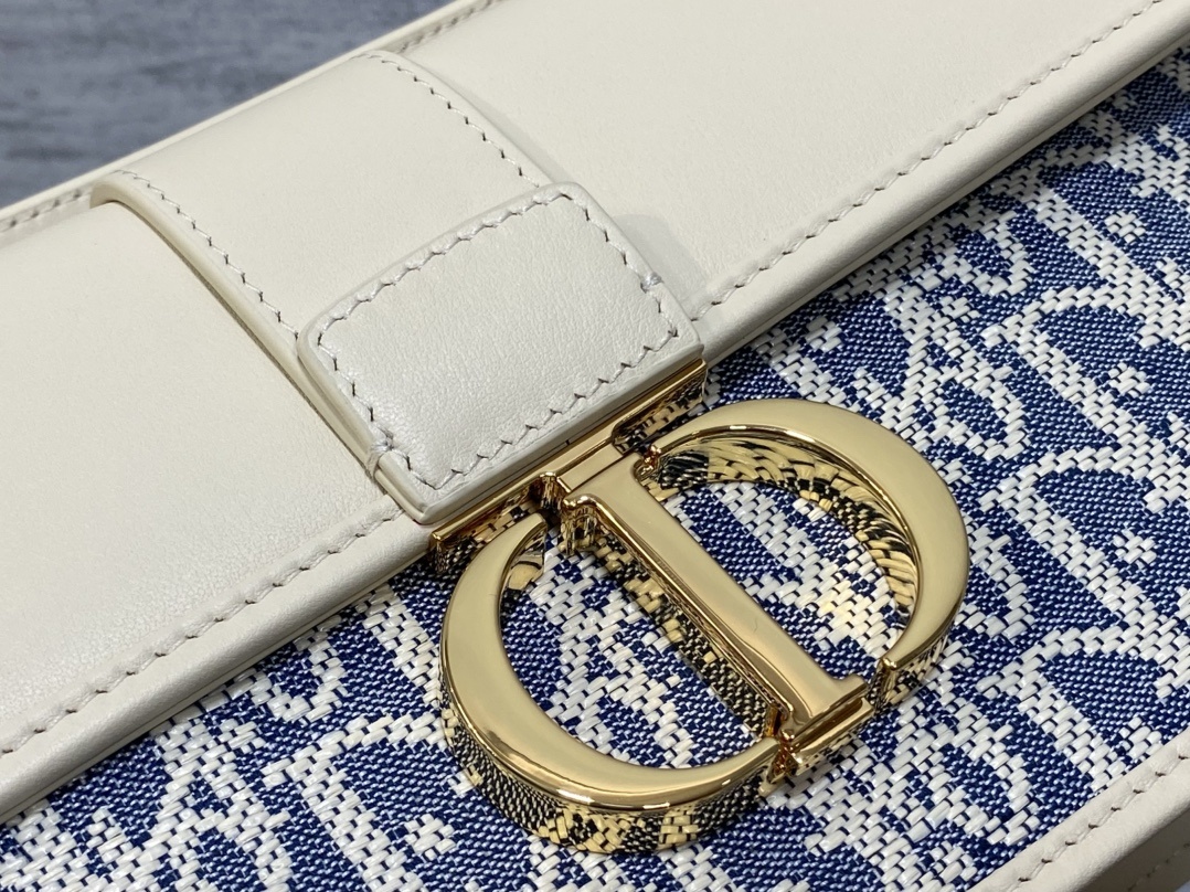 中号现货‼️30 Montaigne蒙田酒椰草系列,太有夏天的感觉啦,天蓝的面料搭配奶白色小牛皮,浅色系