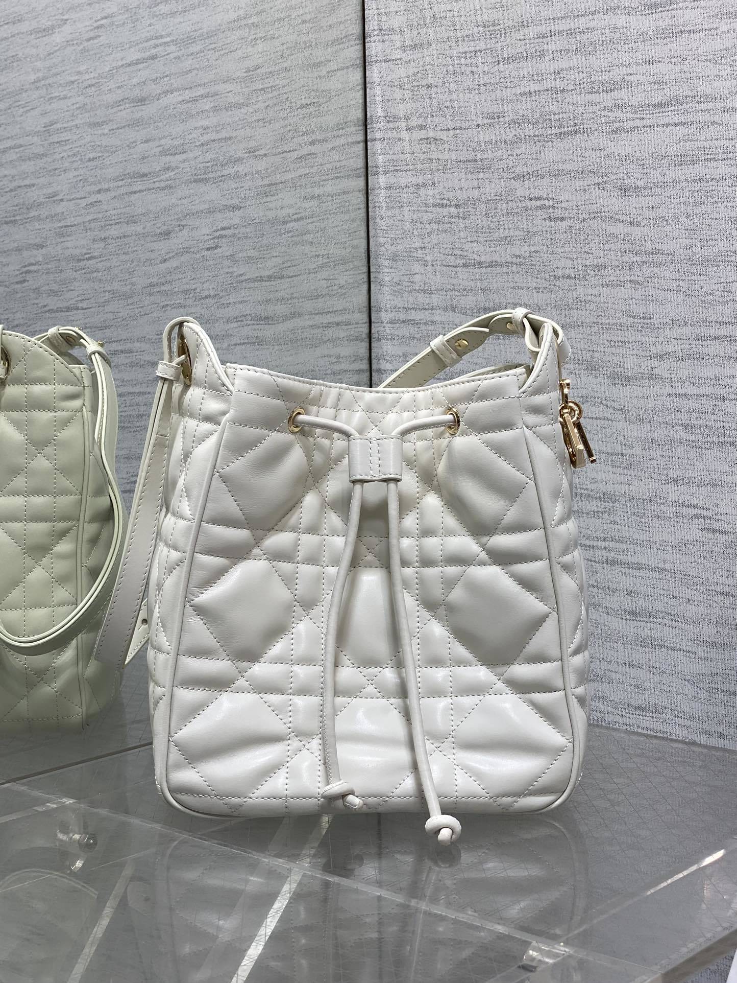 白色中号现货‼️Caro水桶包Motion系列,新款美包又上新了,进口小羊皮精心制作,精湛的工艺,经典的