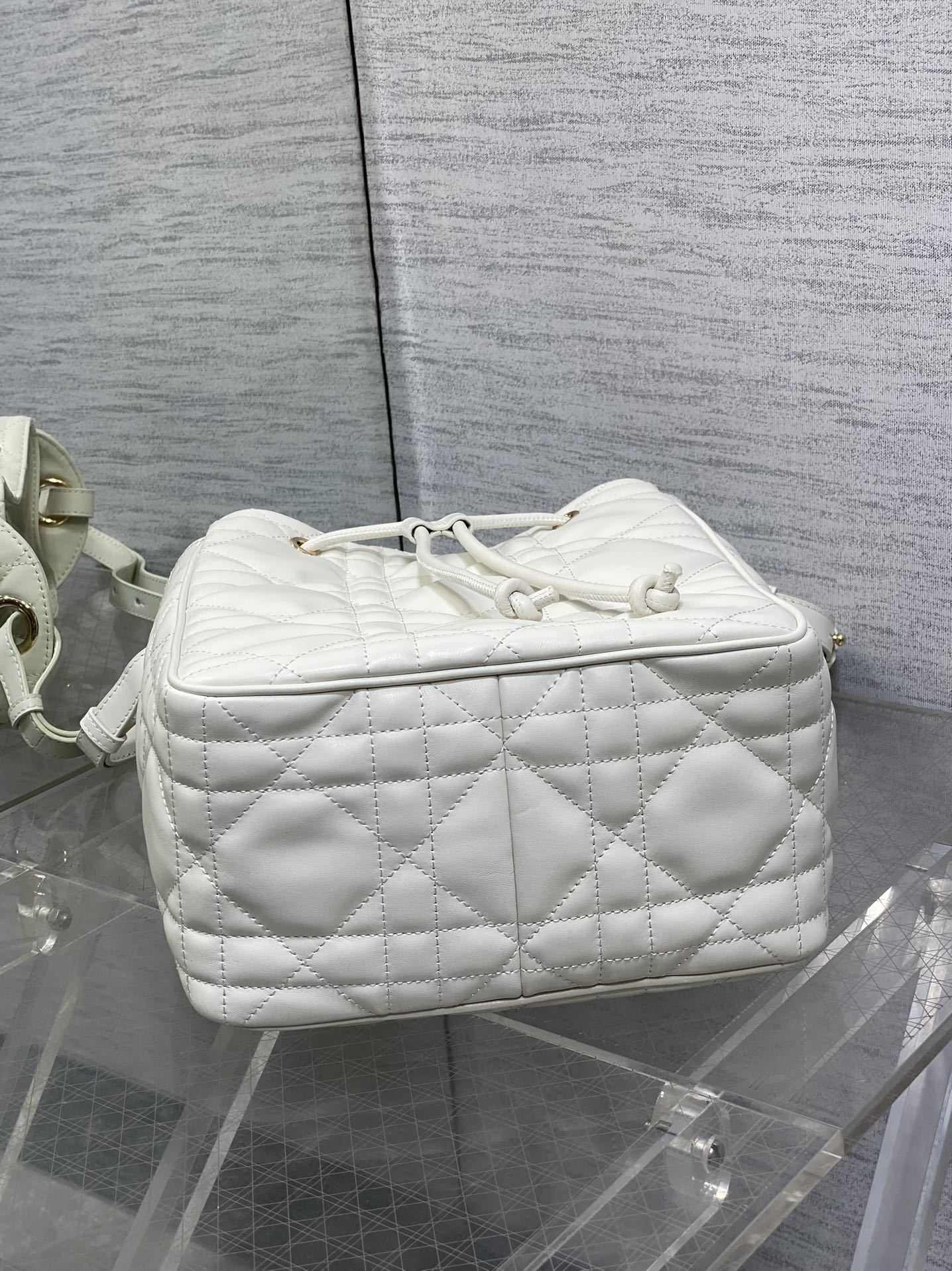 白色中号现货‼️Caro水桶包Motion系列,新款美包又上新了,进口小羊皮精心制作,精湛的工艺,经典的