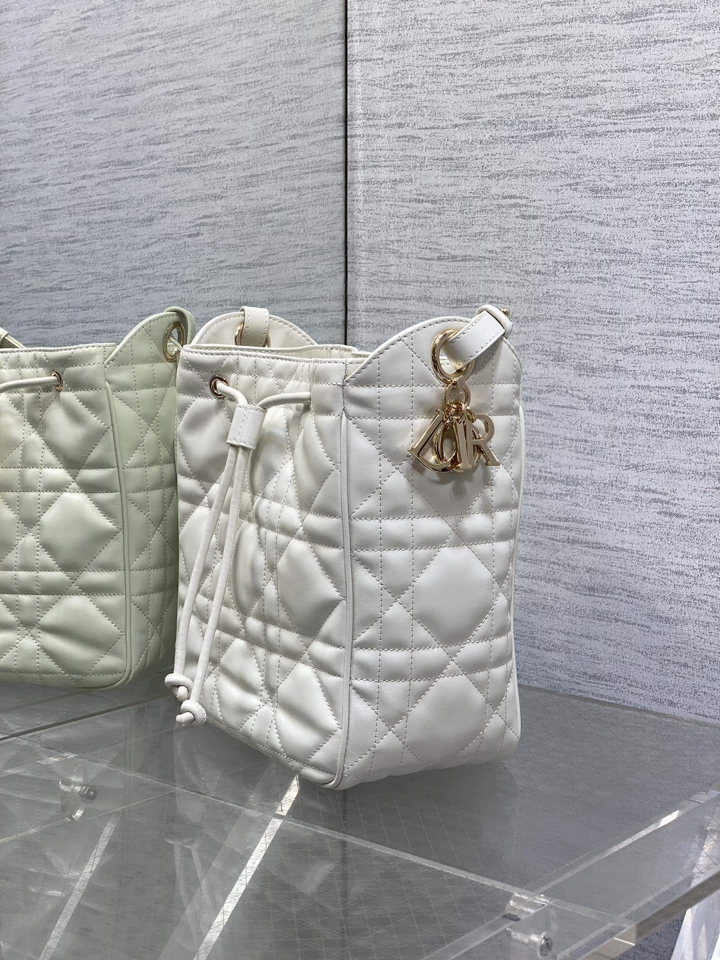 白色中号现货‼️Caro水桶包Motion系列,新款美包又上新了,进口小羊皮精心制作,精湛的工艺,经典的