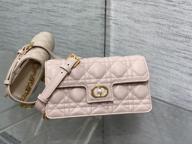 Dior Rose Diorama Chain Bag Lambskin with Pearl Clasp and Chain 1 Dior Rose Diorama Chain Bag Lambskin with Pearl Clasp and Chain