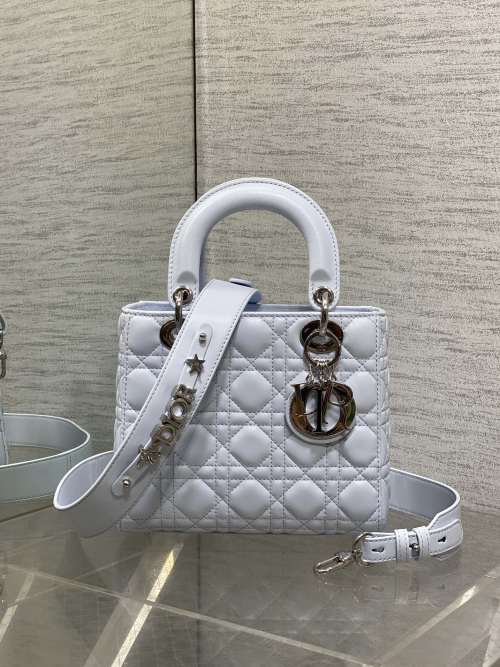 Dior Lady D-Lite Bag, Glacier Blue, Silver Hardware, Four-Grid Design 1 Dior Lady D-Lite Bag, Glacier Blue, Silver Hardware, Four-Grid Design