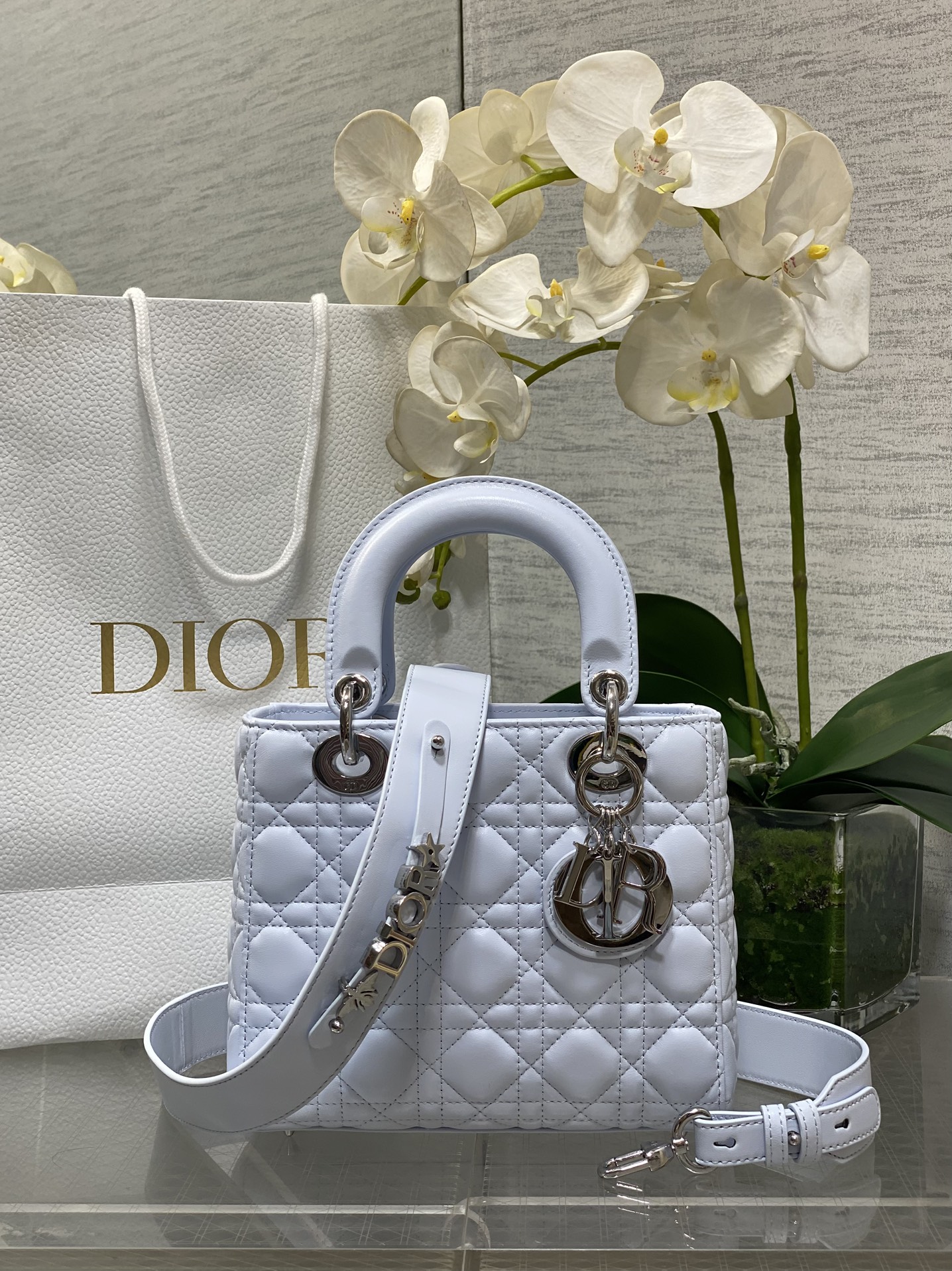 𝐋𝐚𝐝𝐲Cuatro paneles de piel de oveja azul glaciar