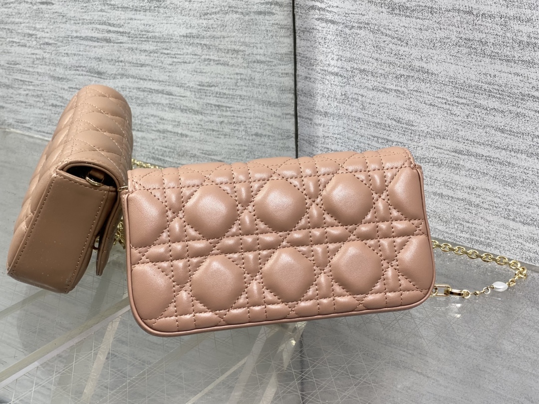 藕粉现货‼️最新珍珠链条包🆕标志性的藤纹格,经典的字母吊饰👏 搭配柔软的羊皮,优雅又时尚🙋 ,亮点在于绝