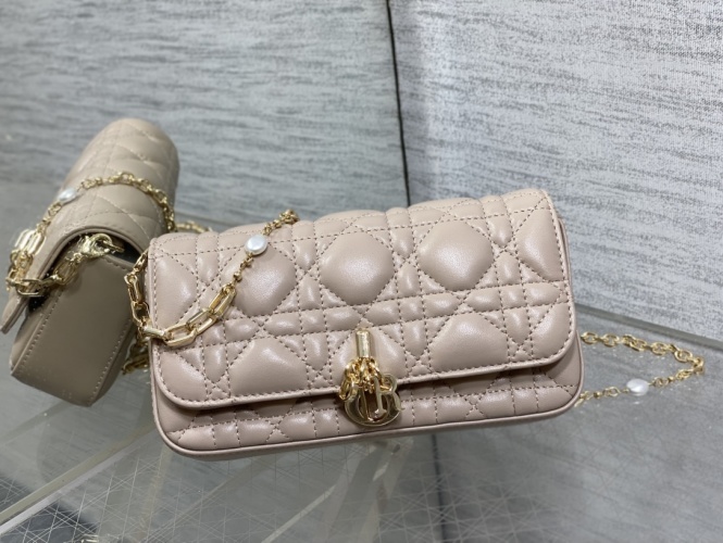 Elegant Quilted Leather Chain Bag with Pearl Accents and Letter Charm 1 Elegant Quilted Leather Chain Bag with Pearl Accents and Letter Charm