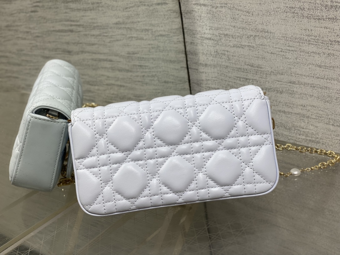 湖水蓝现货‼️最新珍珠链条包🆕标志性的藤纹格,经典的字母吊饰👏 搭配柔软的羊皮,优雅又时尚🙋 ,亮点在于