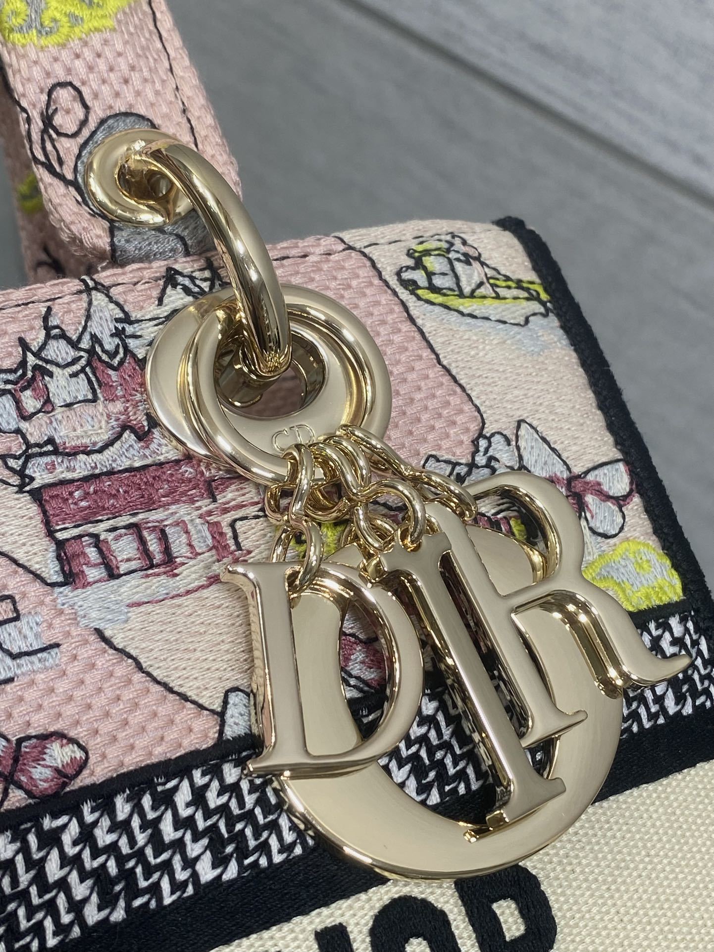 五格现货‼️ Lady最新夏季系列,简洁的拼色,精美绝伦的刺绣,让整个包非常亮眼,大容量的设计 ,凹造型