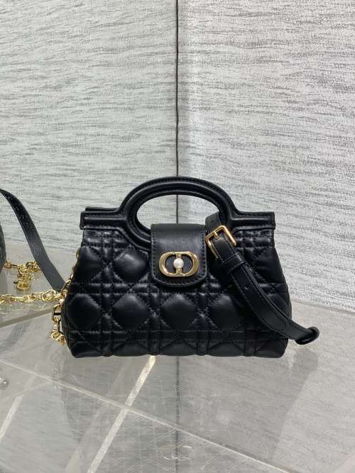 Elegant Dior Jolie Top Handle Mini Chain Bag - Quilted Leather 1 Elegant Dior Jolie Top Handle Mini Chain Bag - Quilted Leather
