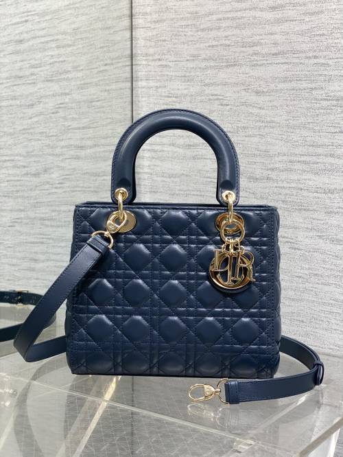 Lady Five-Compartment Flap Lambskin Bag, Classic Upgrade, 24cm 1 Lady Five-Compartment Flap Lambskin Bag, Classic Upgrade, 24cm