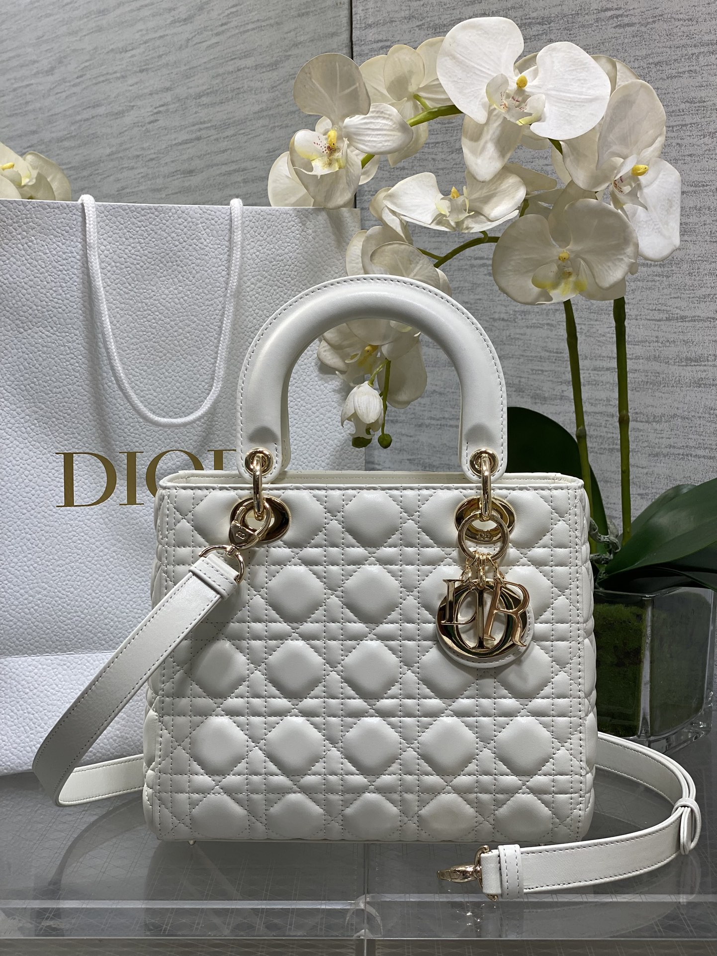 𝐋𝐚𝐝𝐲 cinco rejillas blancas
