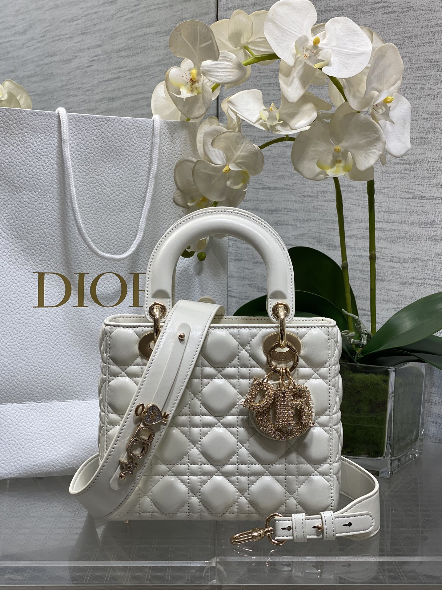 𝐋𝐚𝐝𝐲Bolso Princesa Diana con hebilla de cristal de edición limitada