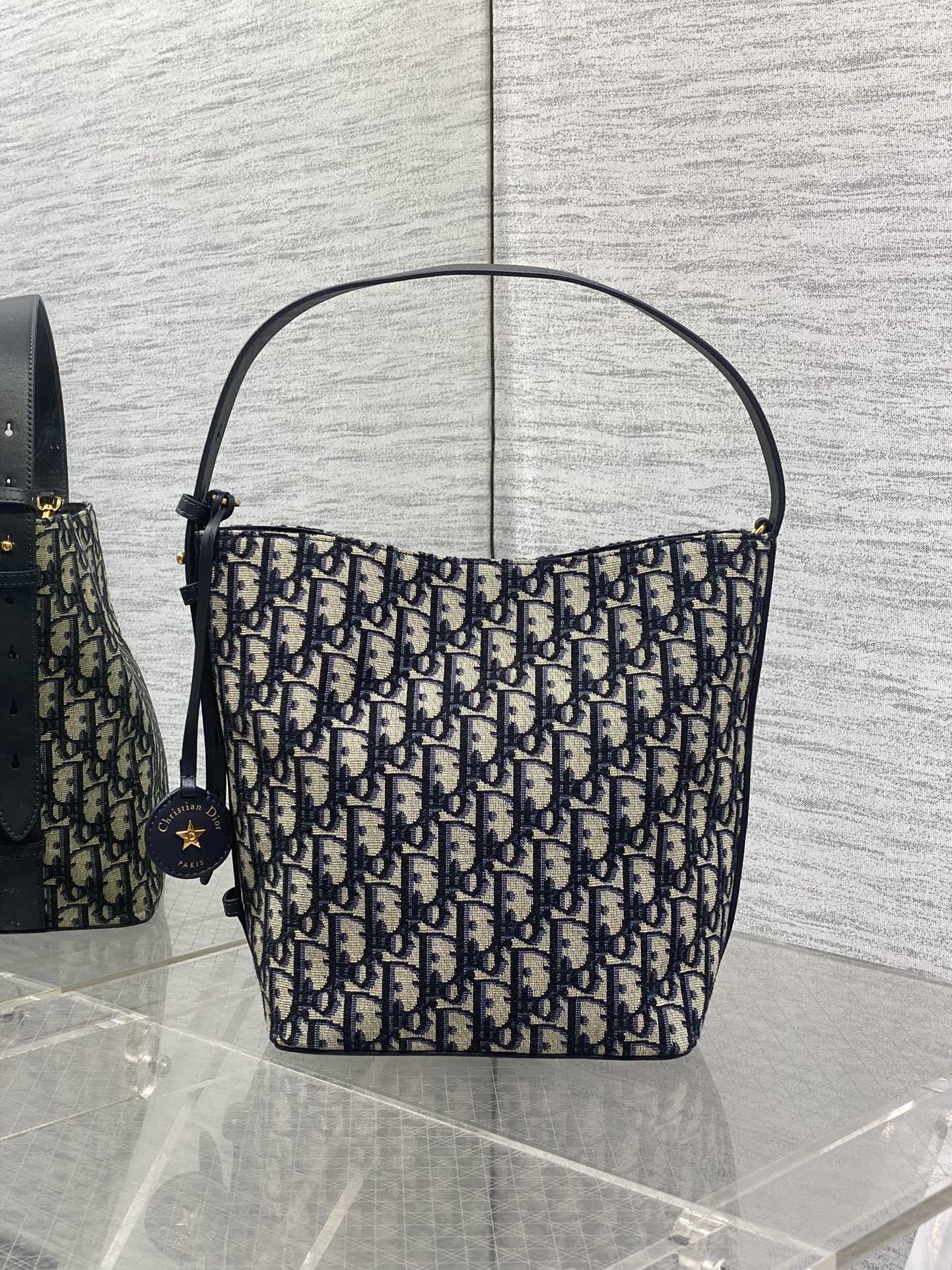 Dior Star Bucket Bag with Oblique Canvas, 20 x 24 x 15 cm