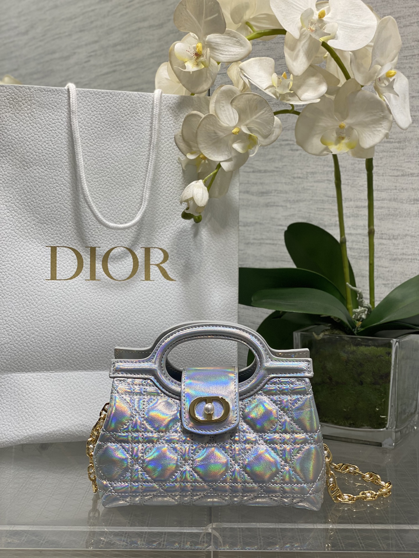 𝐉𝐨𝐥𝐢𝐞 𝐓𝐨𝐩 𝐇𝐚𝐧𝐝𝐥𝐞Bolso de cadena de perlas