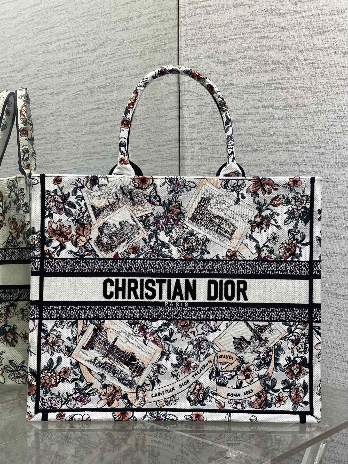 Dior Style Canvas Tote Bag Lookbook Reference image 1
